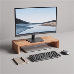 LAKE Monitor Stand i Egetræ